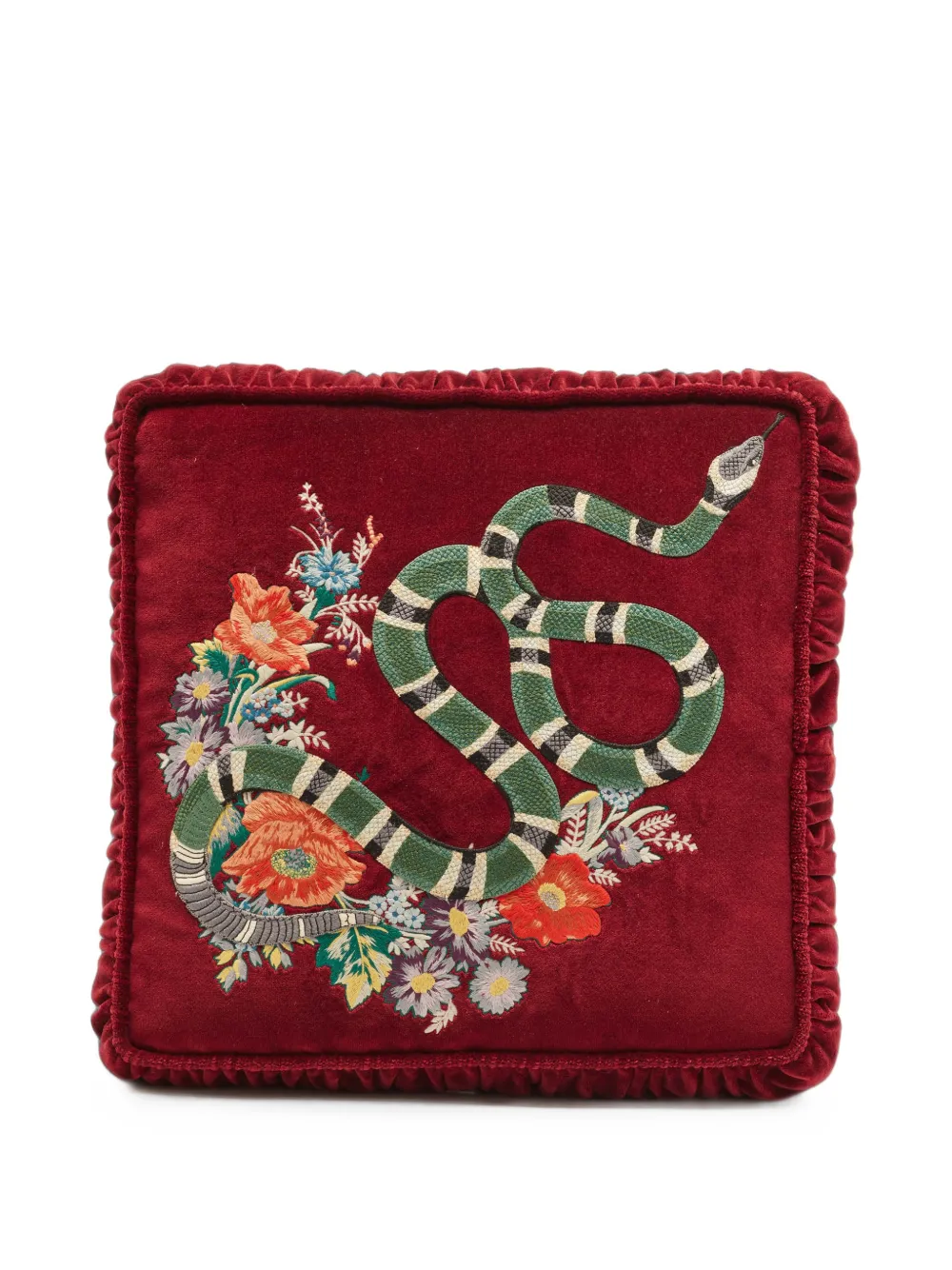 Gucci Pre-Owned Kingsnake jacquard cushion - Rot