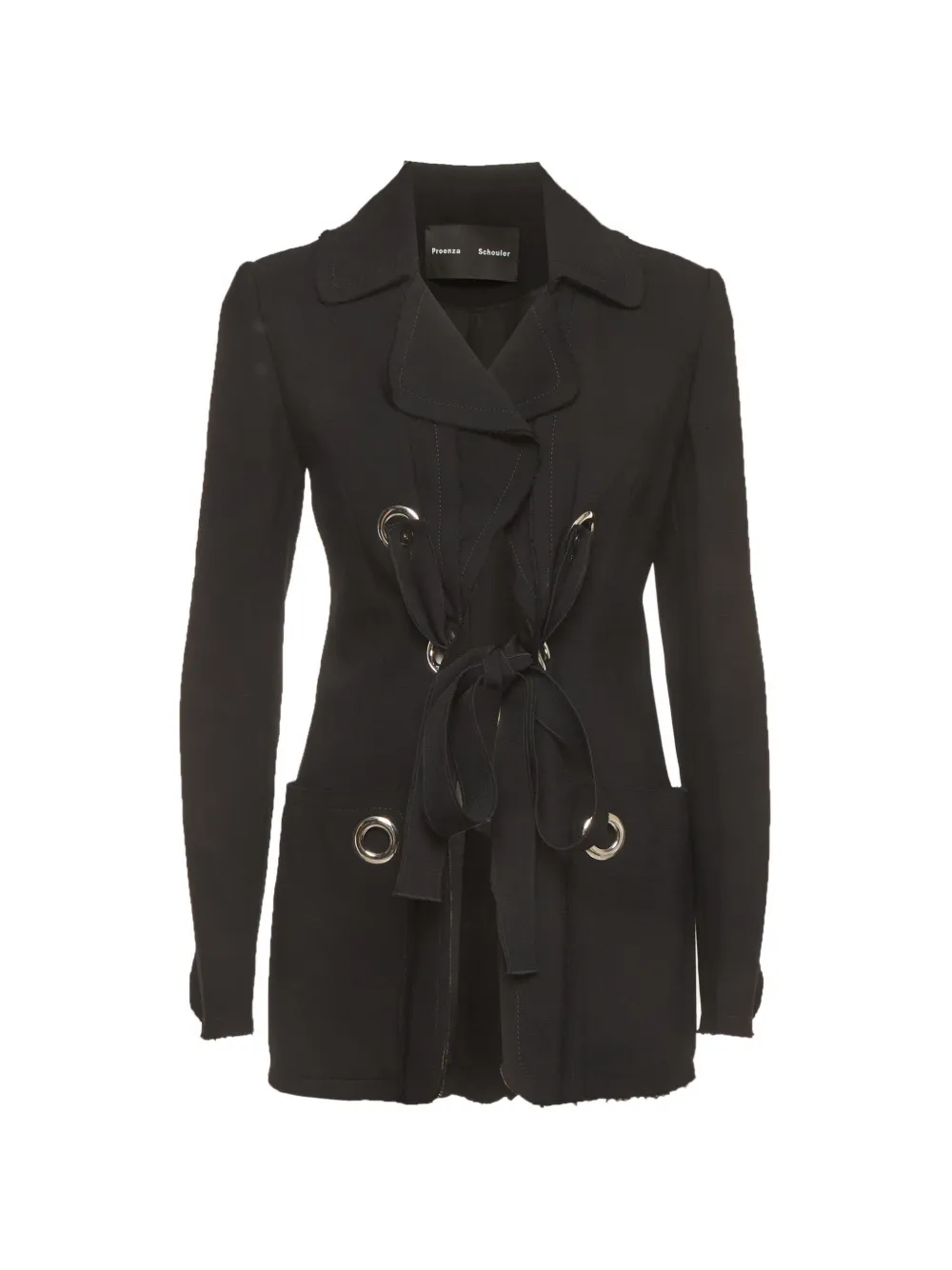 Proenza Schouler tie-front jacket - Nero