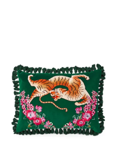 Gucci Pre-Owned tiger-embroidered pillow