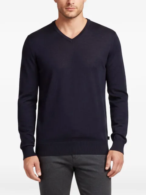 Armani Vintage suéter tejido con cuello en V