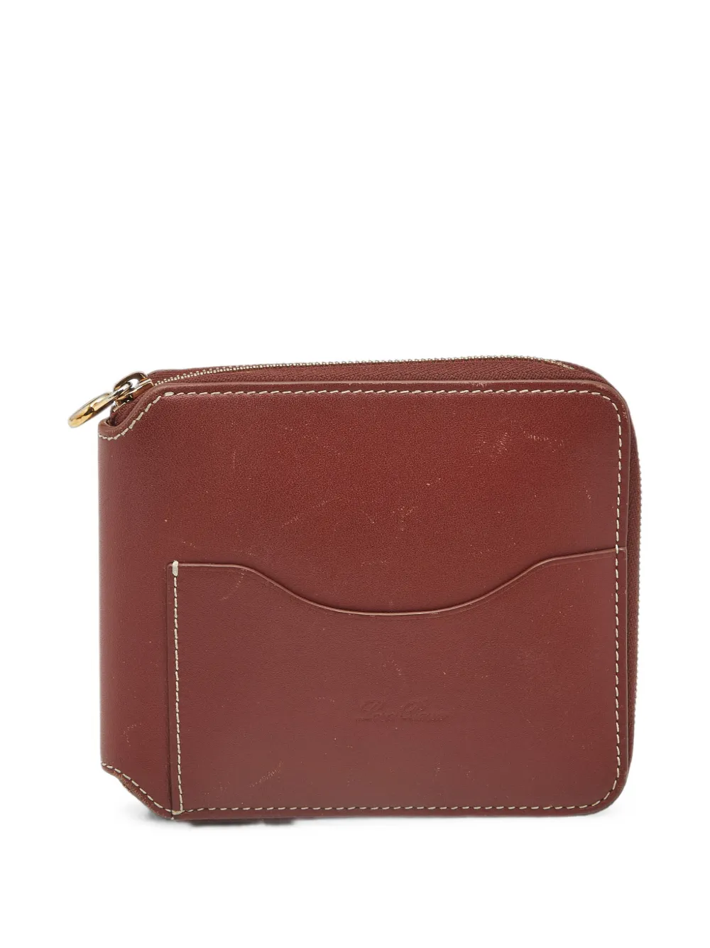 Loro Piana Pre-Owned zip-around bifold wallet - Braun
