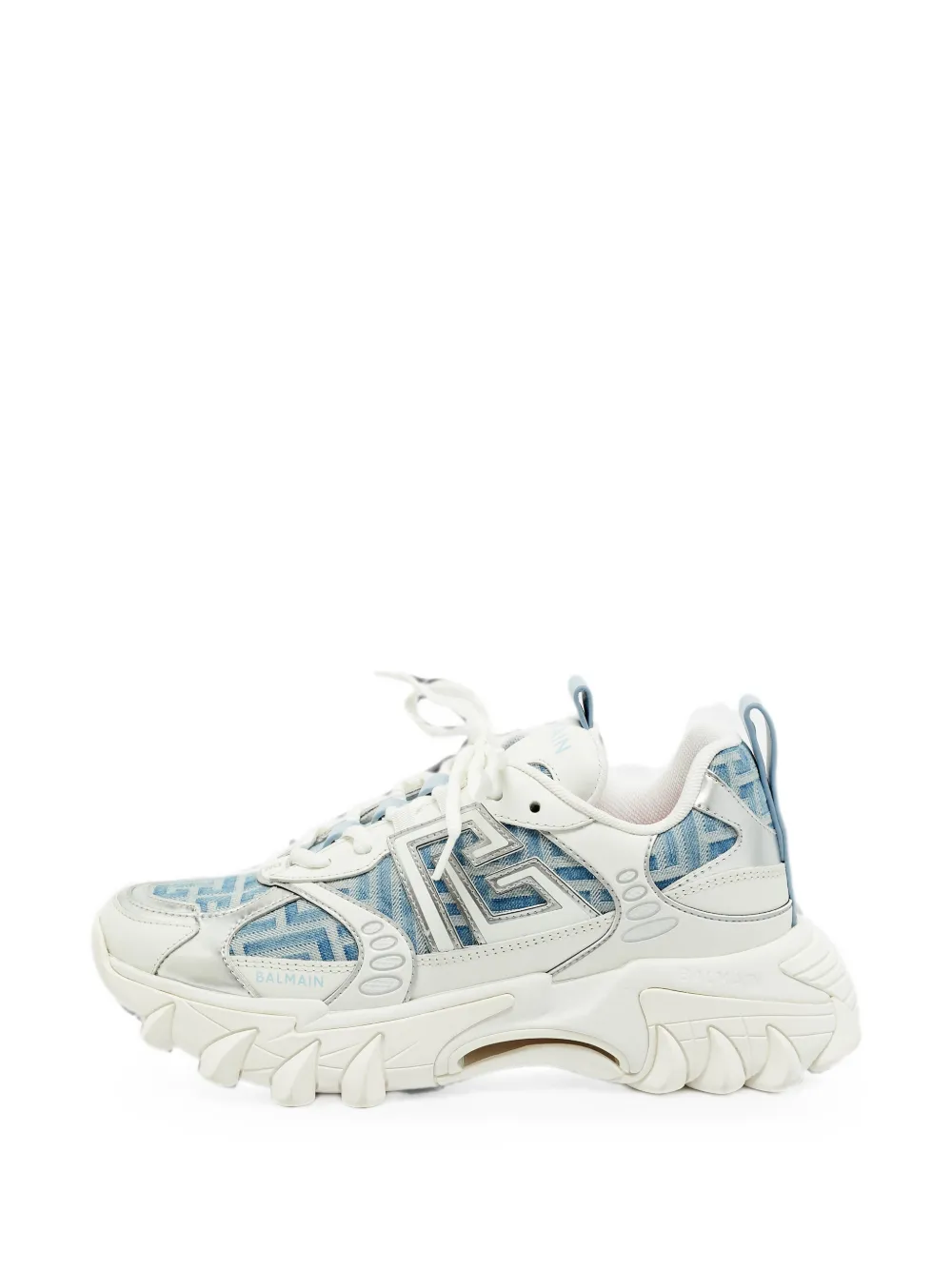 Balmain Pre-Owned B-East denim sneakers - Weiß