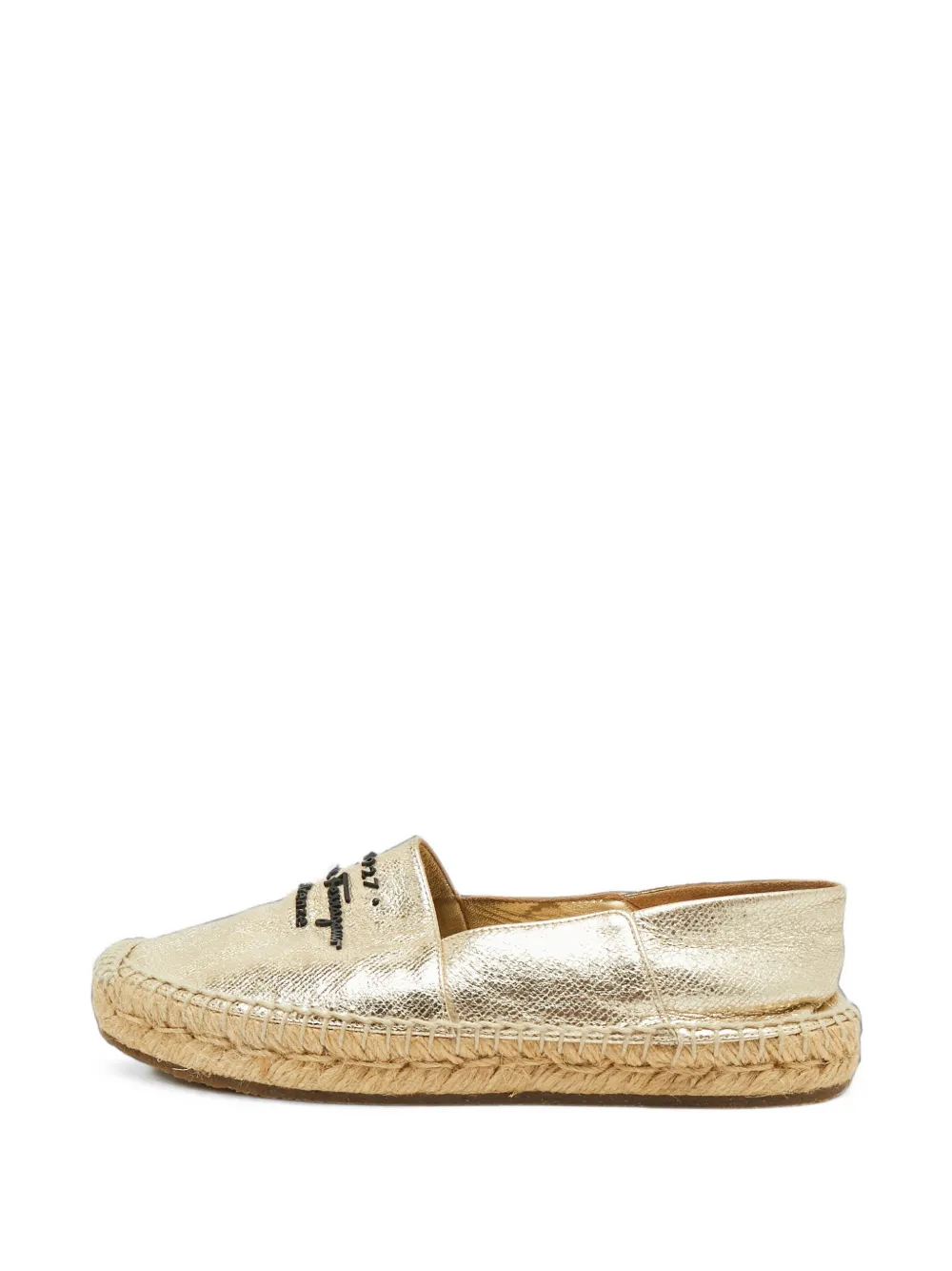 Ferragamo Pre-Owned Espadrilles Susana con ricamo - Oro