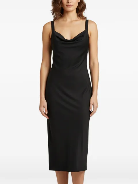 Theory cowl-neck stretch-knit midi dress