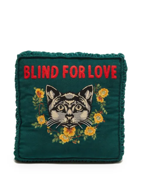 Gucci Pre-Owned Blind For Love embroidered pillow