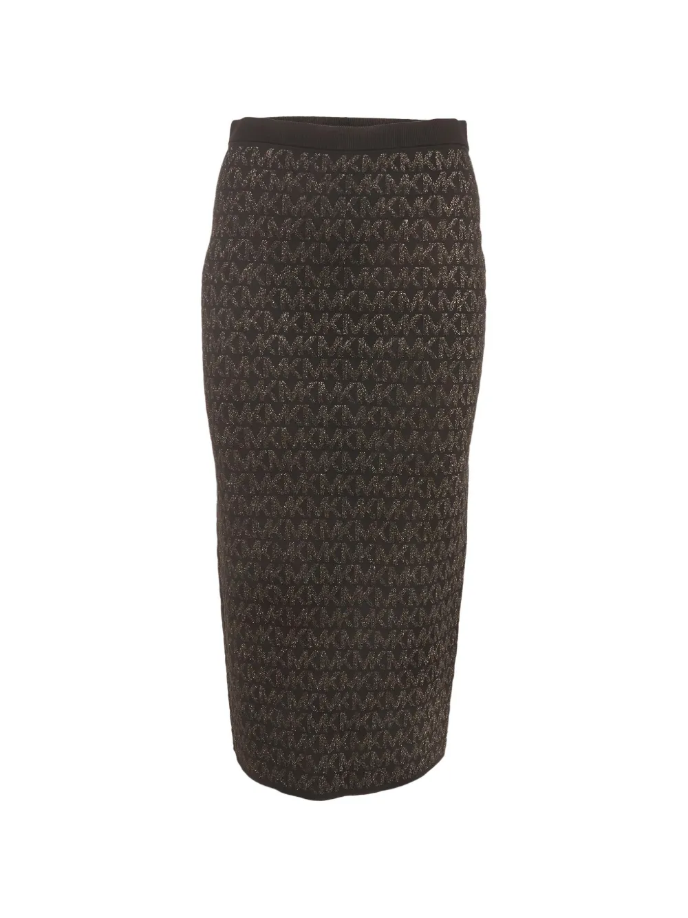 Michael Michael Kors monogram pencil midi skirt - Nero