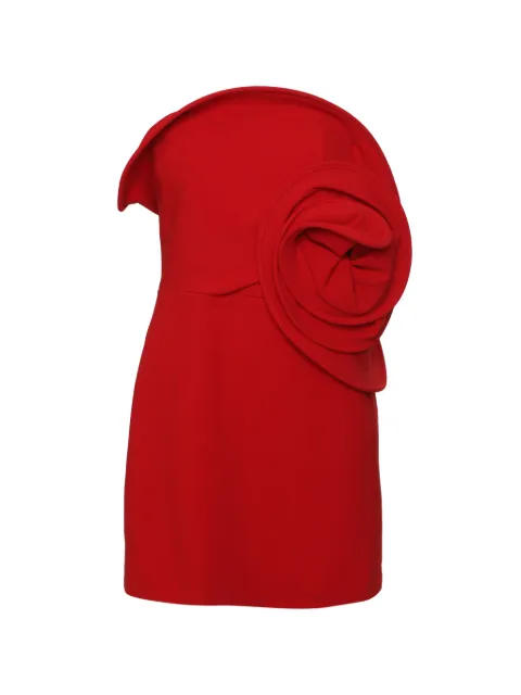 Magda Butrym haut-bustier à volants motif rose