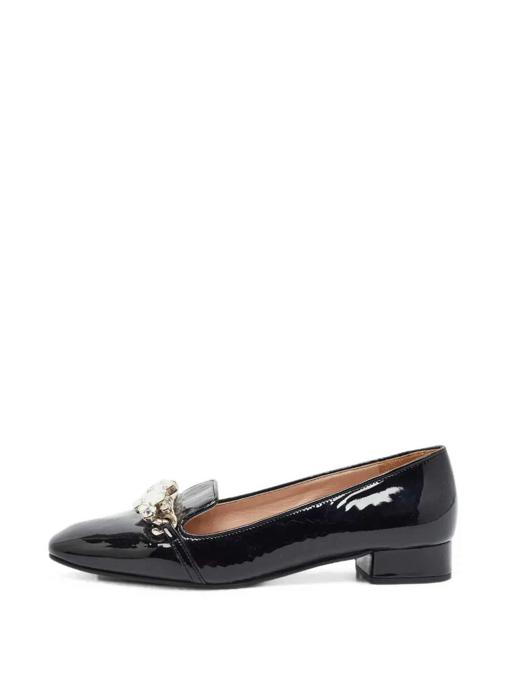 Miu Miu Pre-Owned crystal-embellished loafers - Schwarz