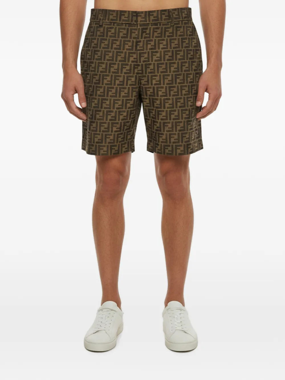 Fendi Pre-Owned FF monogram jacquard shorts - Braun