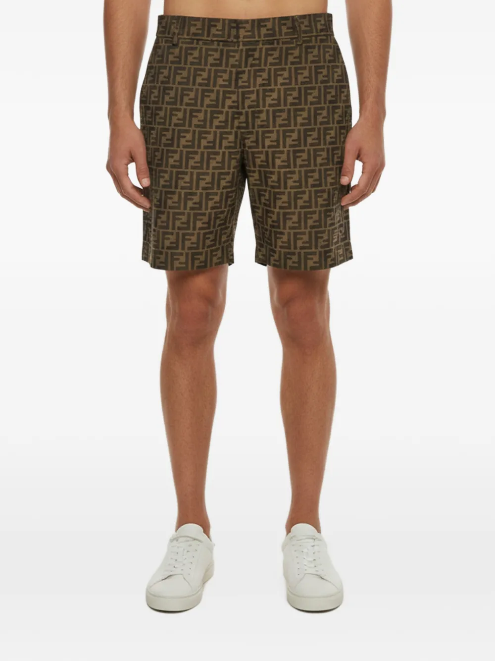 Fendi Pre-Owned FF monogram jacquard shorts - Braun