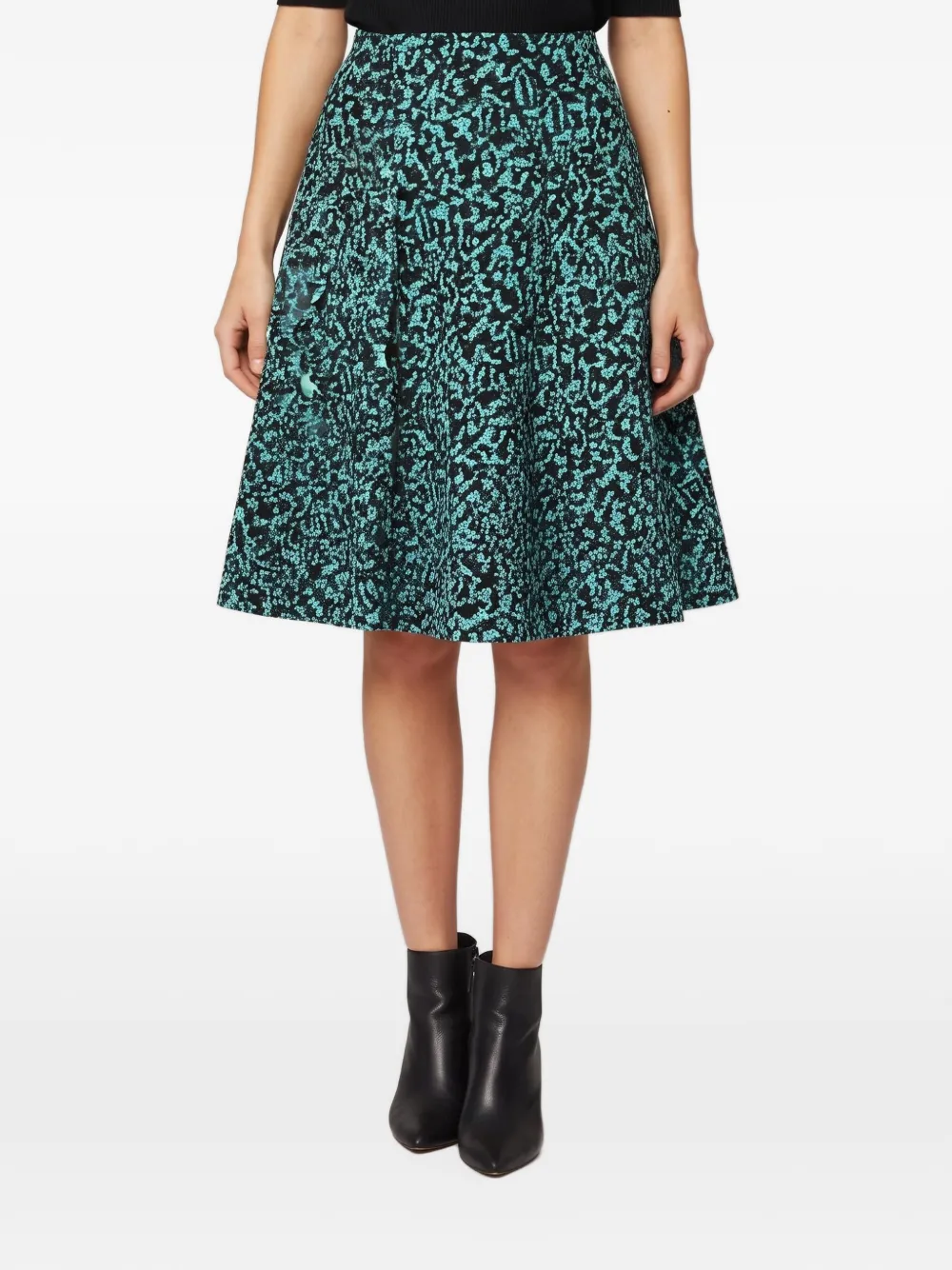 Proenza Schouler Gonna midi plissettata in tweed - Nero