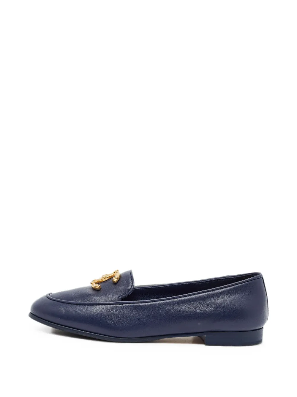 CHANEL Pre-Owned CC smoking loafers - Blau