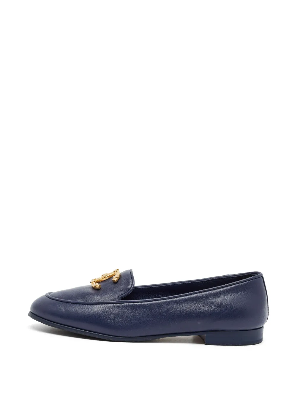 CHANEL Pre-Owned CC smoking loafers - Blu