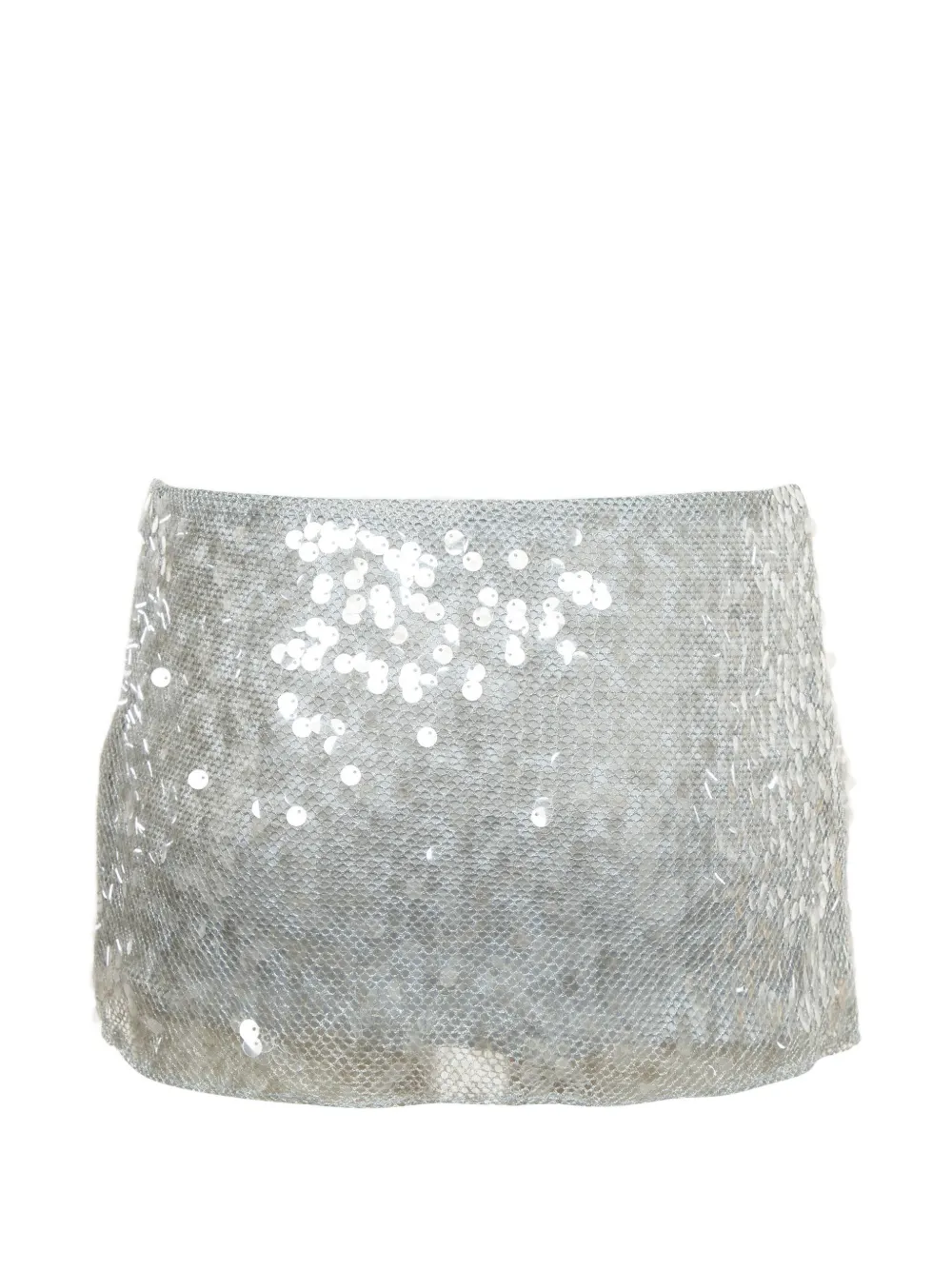 Cherie Belle sequins embellished mesh mini skirt - Blau