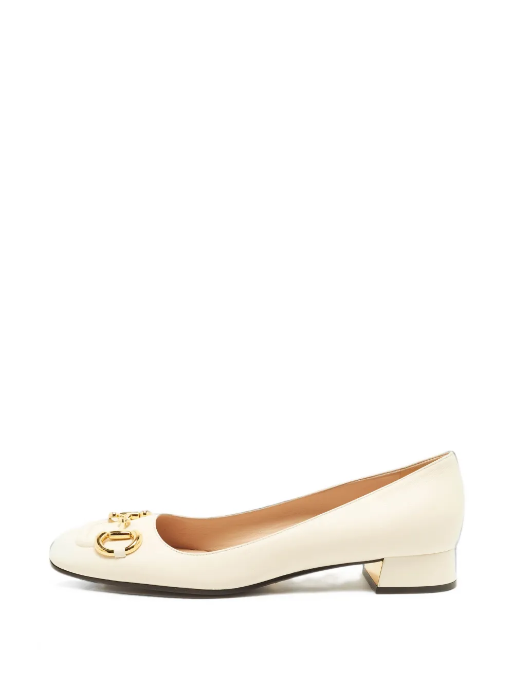 Gucci Pre-Owned Horsebit leather ballet flats - Nude
