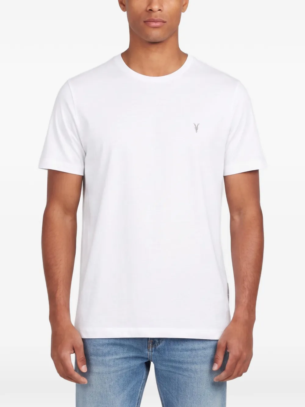AllSaints crew-neck embroidered T-shirt - Bianco