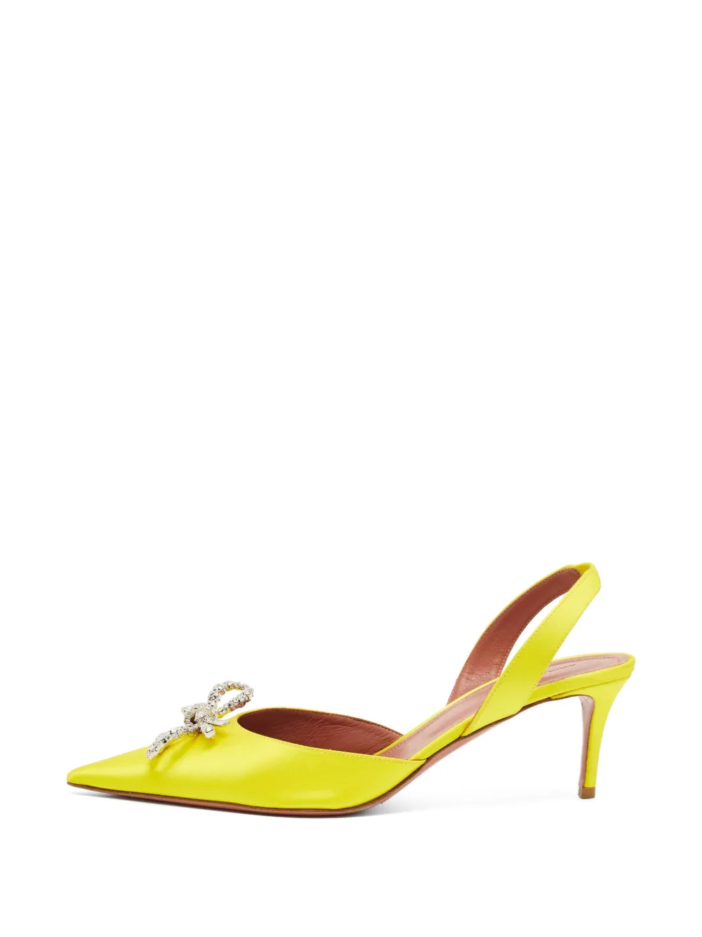 Amina Muaddi Slingback-Pumps mit Kristallen 95mm - Gelb