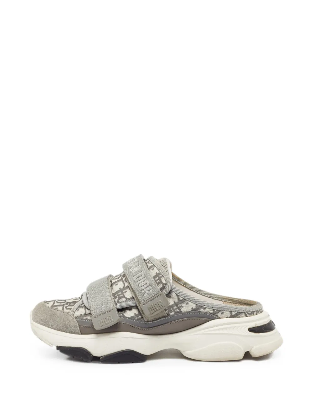 Christian Dior Pre-Owned D-Wander monogram-pattern mules - Grau