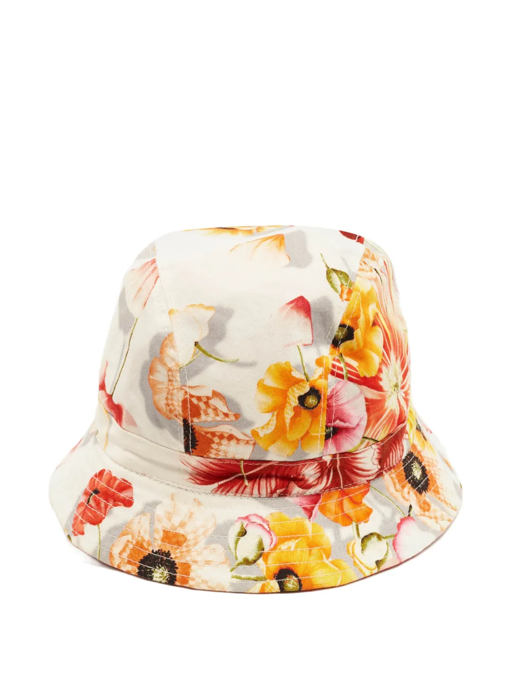 Ferragamo Pre-Owned Cappello bucket a fiori - Bianco