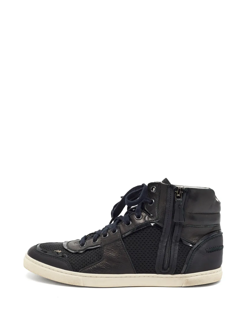 Lanvin Pre-Owned baskets montantes en cuir - Noir Lanvin Pre-Owned baskets montantes en cuir - Noir