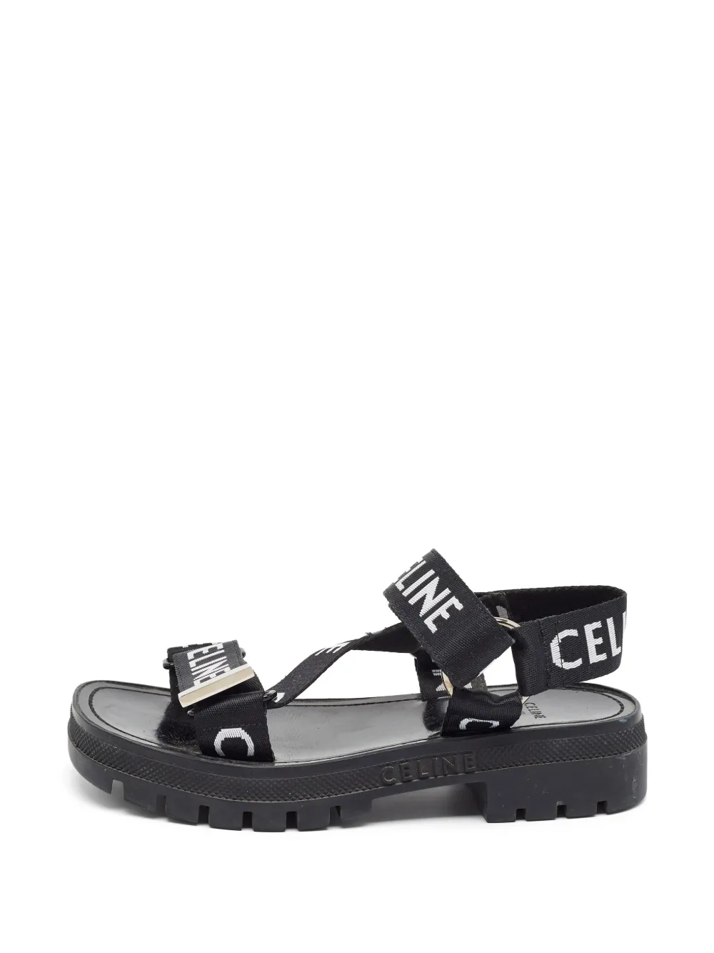 Celine Pre-Owned Leo slingback flat sandals - Nero