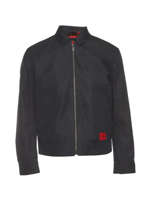 BOSS GREEN HUGO BOSS Barry logo-patch gabardine jacket