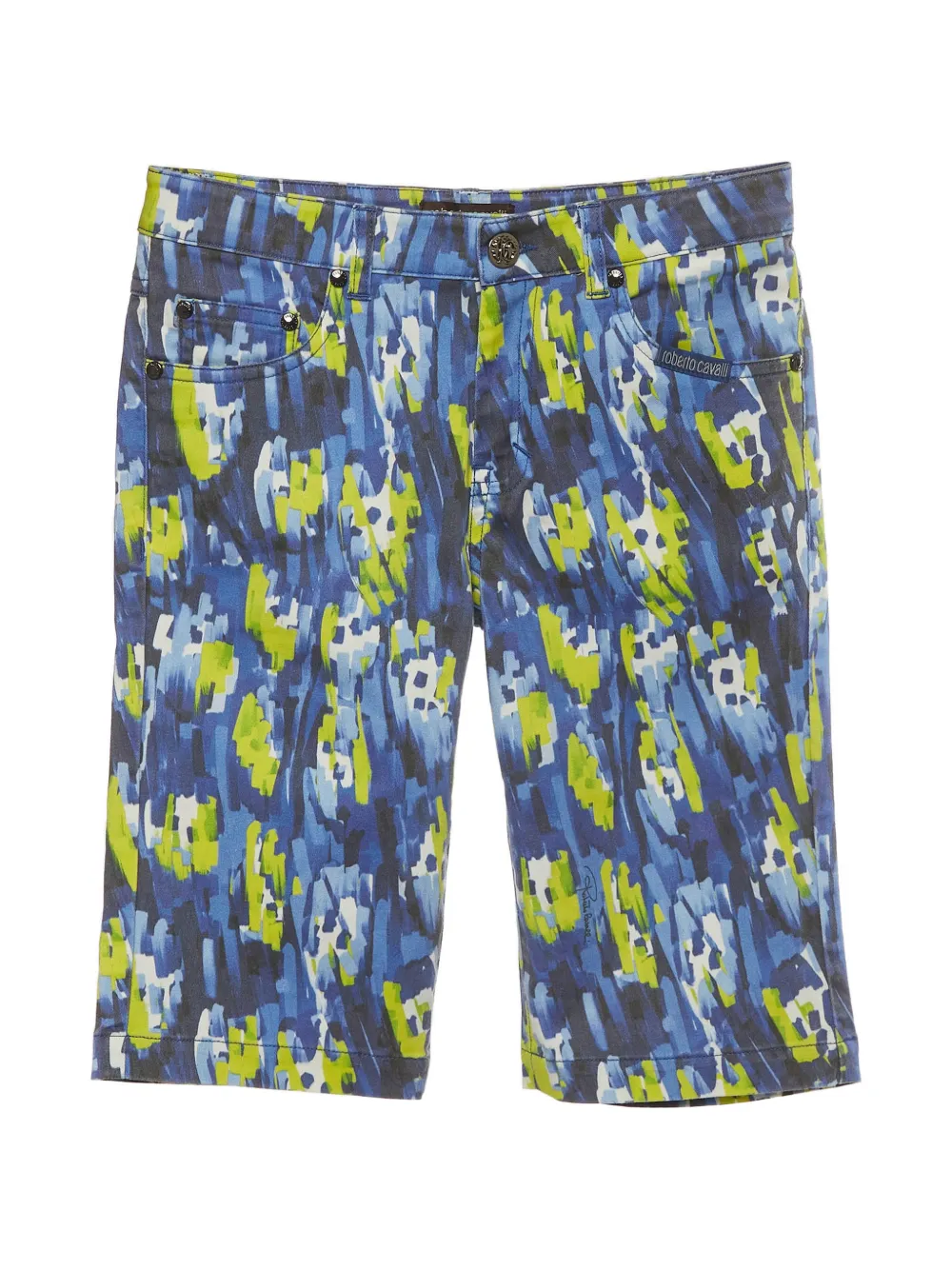 Roberto Cavalli Vintage brushstroke-print shorts - Blau