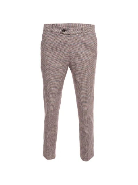 Carolina Herrera Vintage houndstooth slim-fit trousers