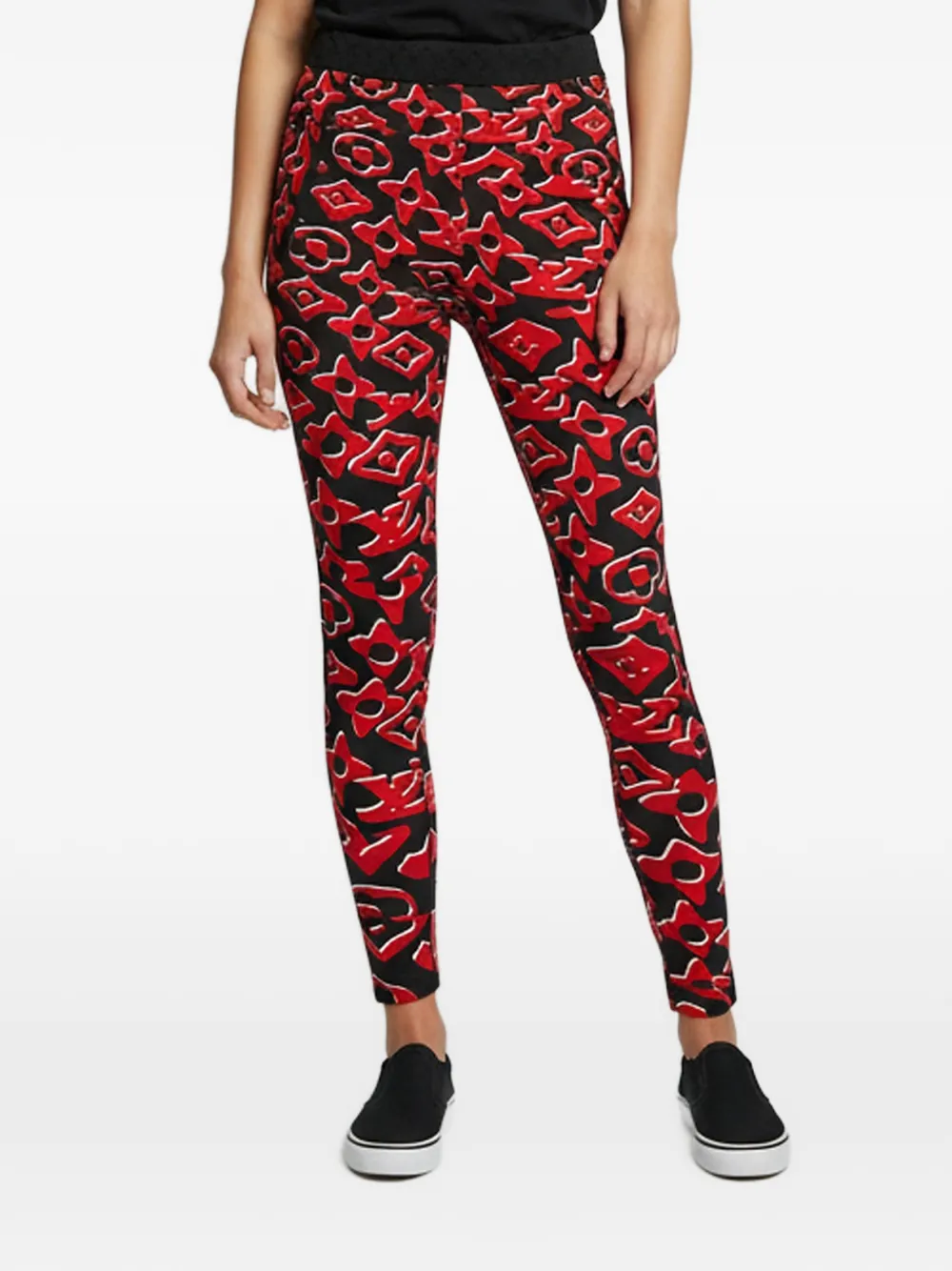 Louis Vuitton Pre-Owned x Urs Fischer Leggings con monogramma - Nero