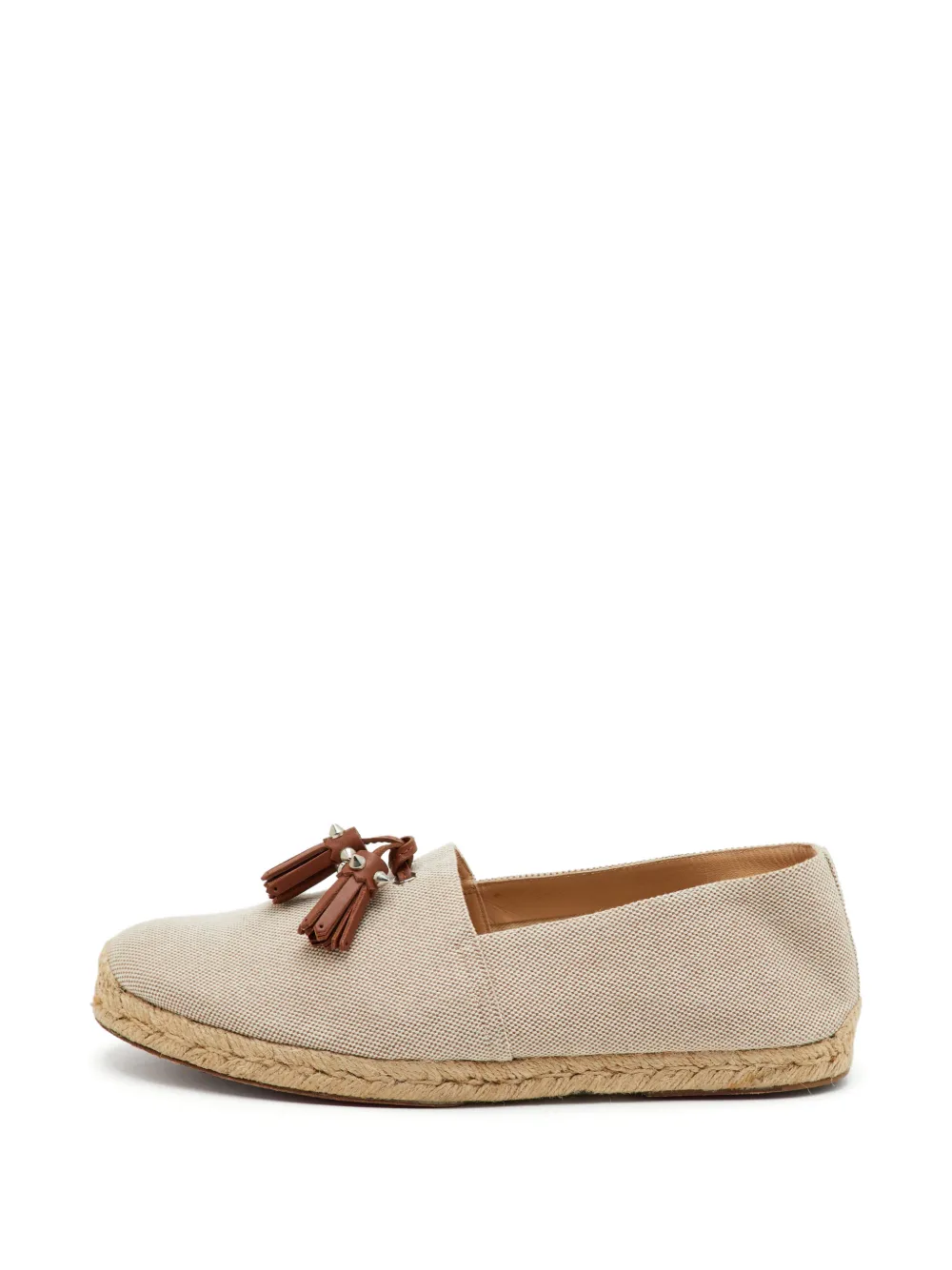 Christian Louboutin Pre-Owned tassel canvas espadrilles - Nude