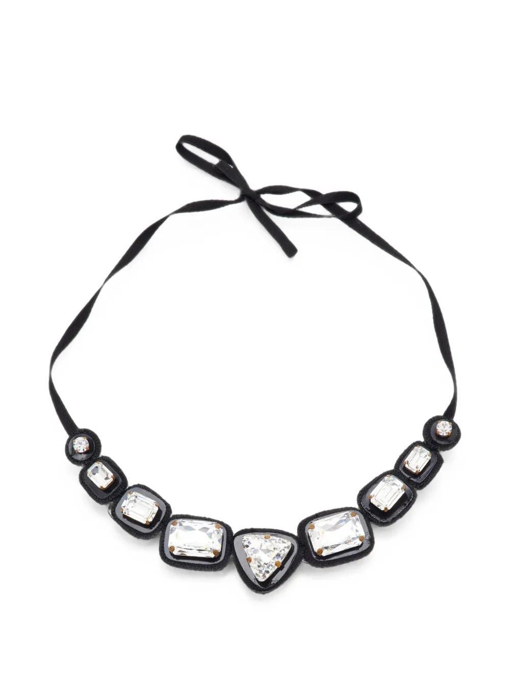 Miu Miu Pre-Owned Choker con cristalli - Nero