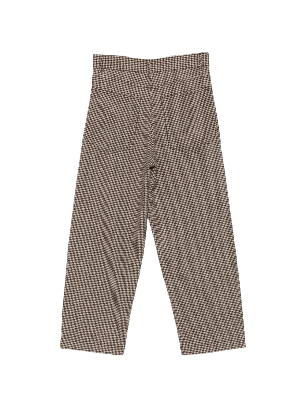 Jejia Gigi houndstooth-pattern straight-leg trousers Beige
