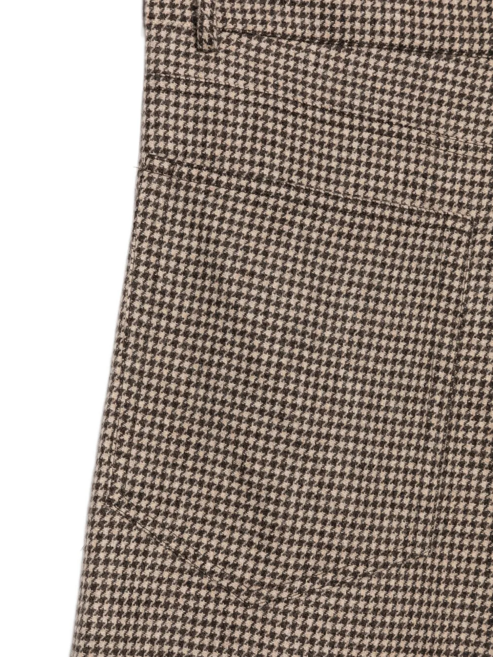 Jejia Gigi houndstooth-pattern straight-leg trousers Beige