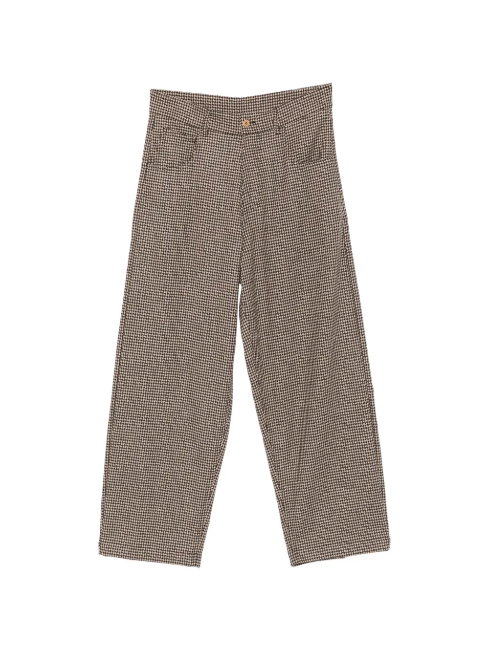 Jejia Gigi houndstooth-pattern straight-leg trousers - Toni neutri