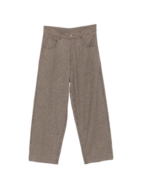 Jejia Gigi houndstooth-pattern straight-leg trousers