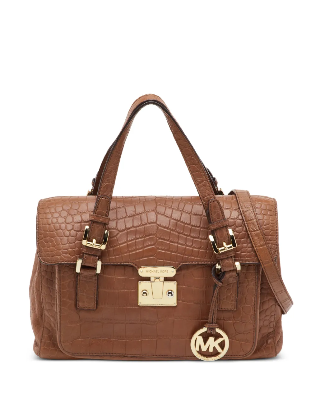 Michael Michael Kors croc-embossed leather tote bag - Marrone