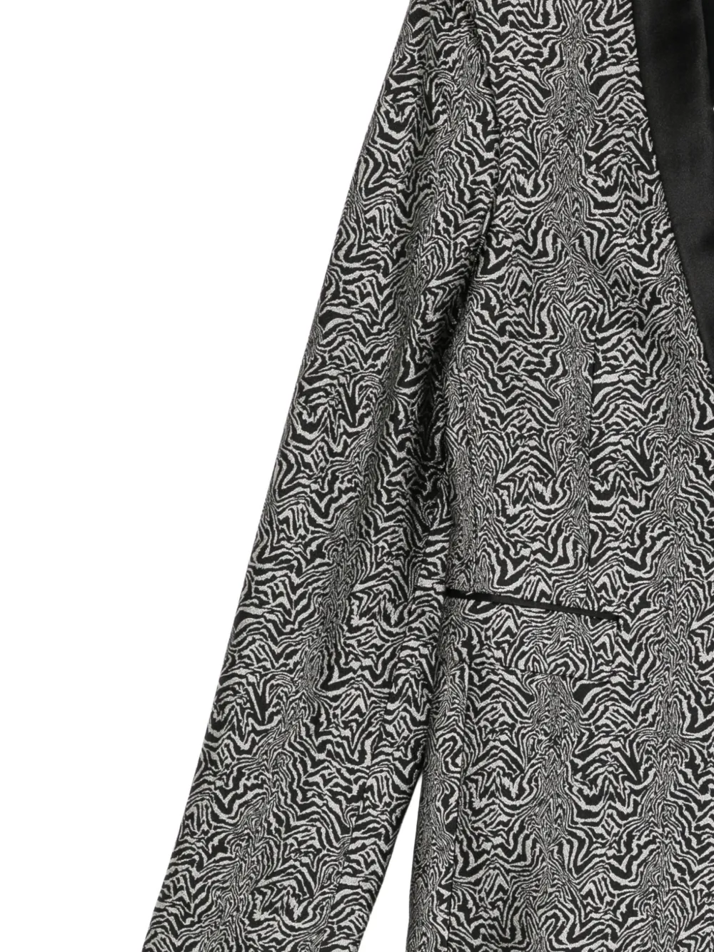 Roberto Cavalli Blazer met sjaalrevers en patroon Zwart