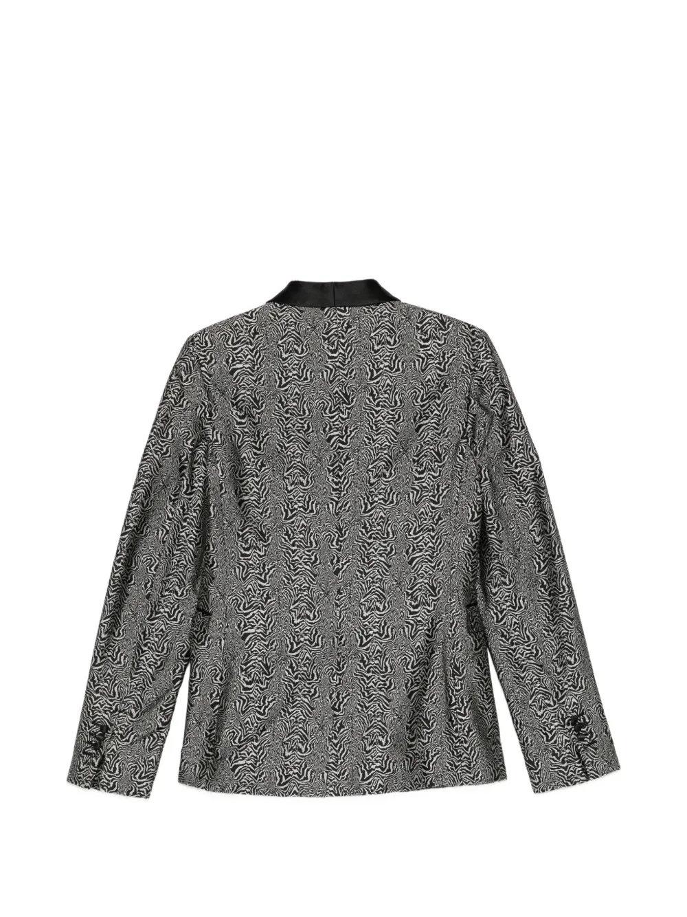 Roberto Cavalli Blazer met sjaalrevers en patroon Zwart