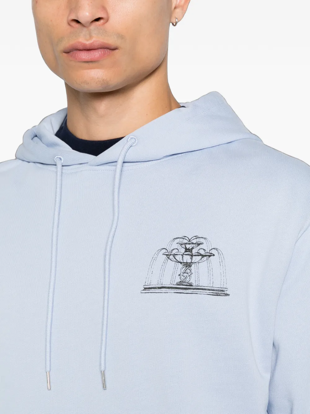 Drôle De Monsieur Fountain hoodie Blauw