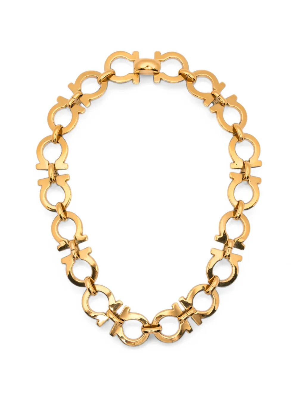 Ferragamo Pre-Owned 1980s Gancini chain necklace - Oro
