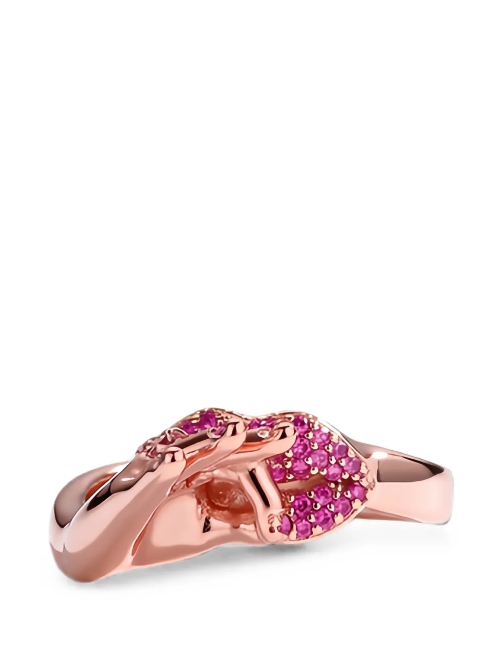 Di Volpe Bellissimo ruby-embellished ring - Rosa