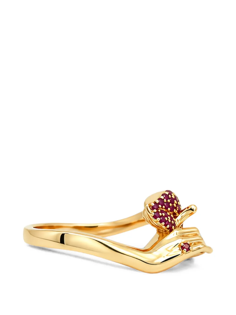 Di Volpe Bellissimo ruby-embellished ring - Gold