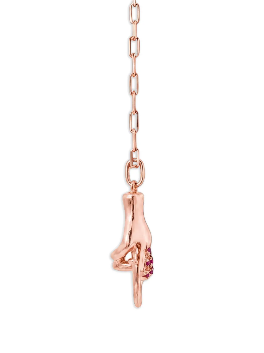 Di Volpe Mano Cornuto ruby pendant - Rosa