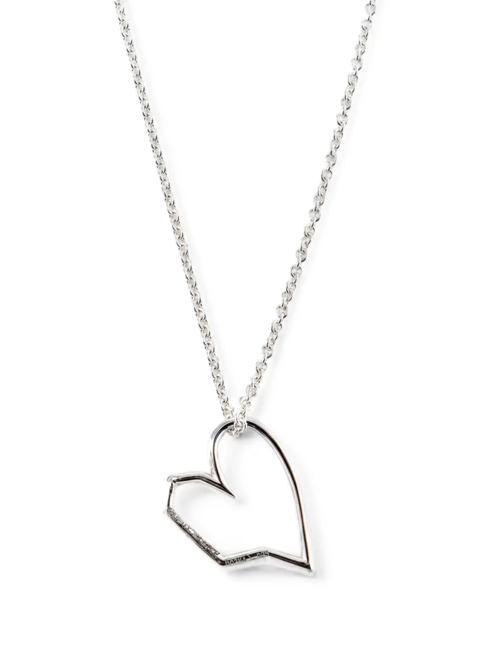 STRUGA wire heart necklace - Silber