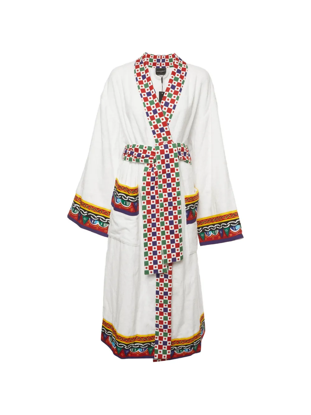 Dolce & Gabbana Pre-Owned belted terry bathrobe - Weiß