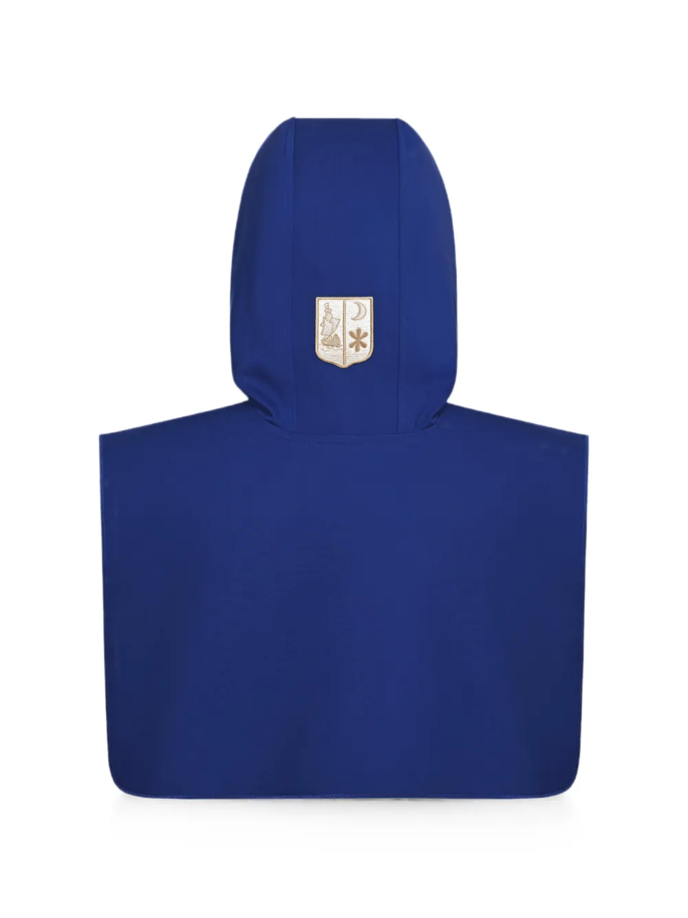 MUZARADI logo-patch cotton hood - Blu