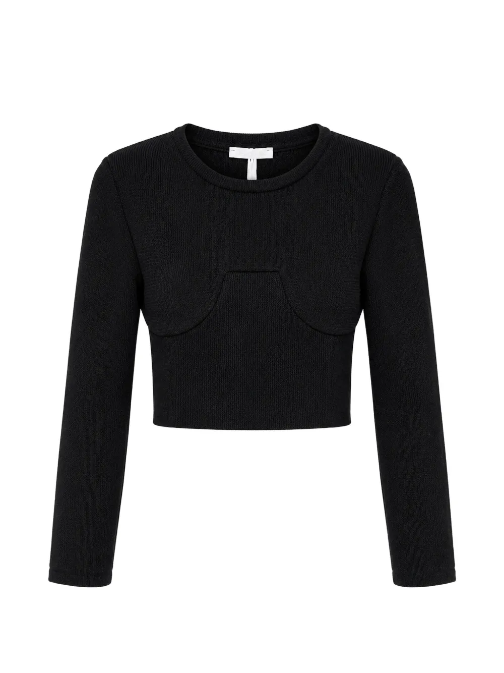 Miss Grant Kids panelled cropped sweater - Nero