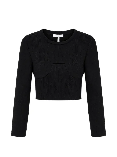 Miss Grant Kids panelled cropped sweater