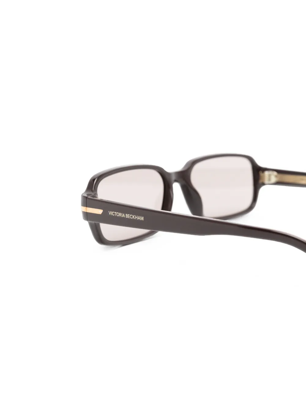 Victoria Beckham Eyewear Zonnebril met rechthoekig montuur Bruin