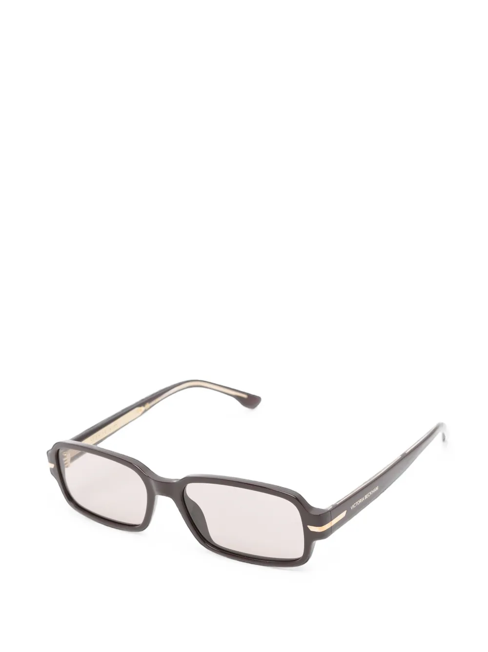 Victoria Beckham Eyewear Zonnebril met rechthoekig montuur Bruin